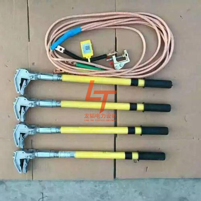 平口螺旋接地线螺旋颚口式接地线玻璃钢低压接地线室内户内软铜线