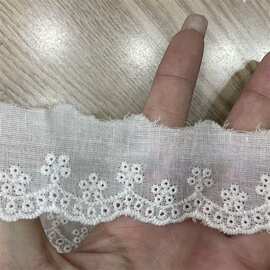 棉布花边条码领口裙摆花边水洗边带服装辅助家居DIY纺织材料批