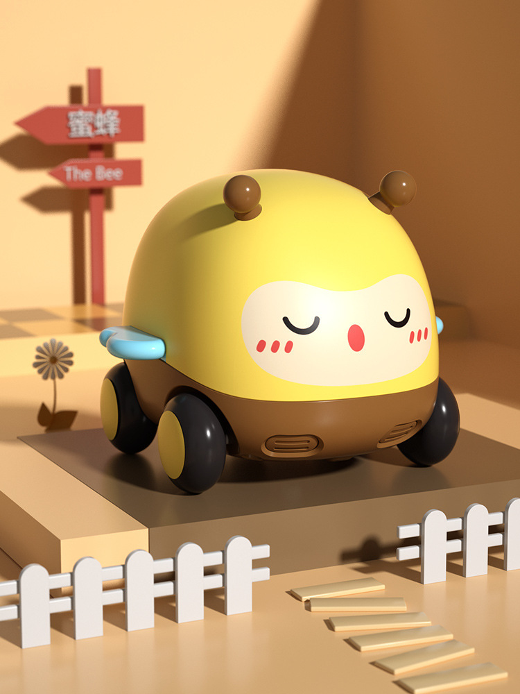 Animal de goma transfronteriza animal de dibujos animados coche de juguete coche de niños coche de inercia infantil juego de coche inteligente