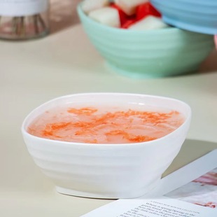 Bowl Wheat Straw Fruit Salad Square Bowl Kidsren's Tableware Dessert Household Bowl Scandinavian Simple Factory Direct Sales Anti-Fall