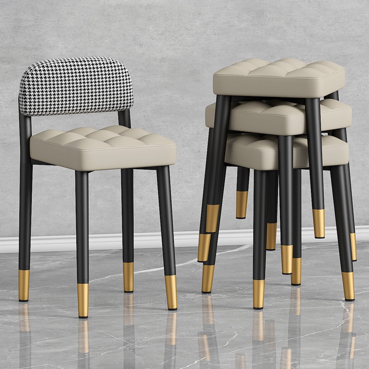 Sturdy and Durable Household Stool, Light Luxury Small Low Stool, Dining Table Stool, Dining Chair, Commercial Round Square J&