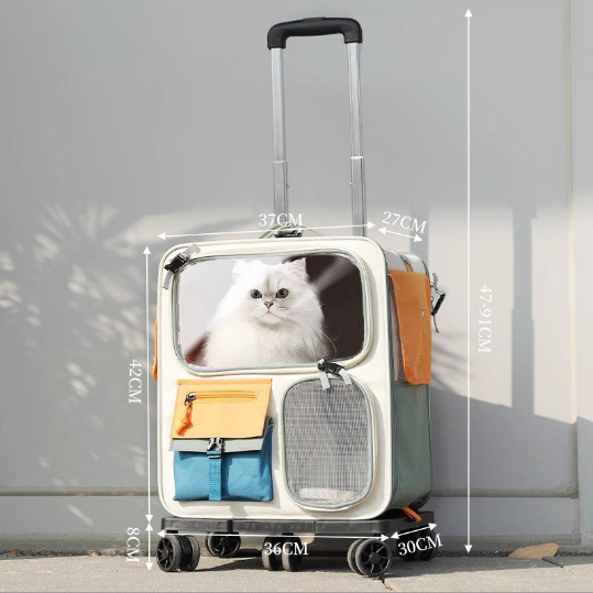 猫包便携外出大容量猫咪包防应激遛猫双肩小猫背包宠物拉杆箱|undefined