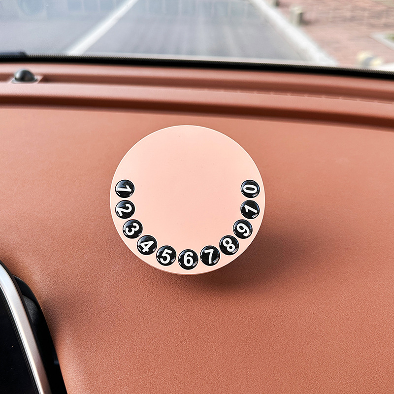 Número de matrícula de estacionamiento temporal del automóvil lindo panda teléfono móvil teléfono móvil placa de matrícula móvil accesorios de automóvil adorno femenino