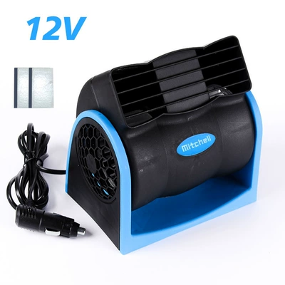Car 12V Blaneless Air Conditioning Fan Large Wind Vehicle Quiet Fan Adjustable Speed Turbine Fan (Digər kiçik elektrik cihazlar) - 301-12v-blue
