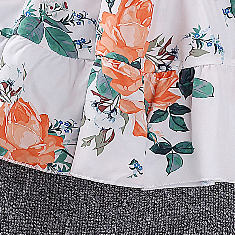 Vêtements pour enfants, haut à manches longues, demi-jupe imprimée, ensemble deux pièces pour filles, nouvelle collection printemps 2024_voghion.com