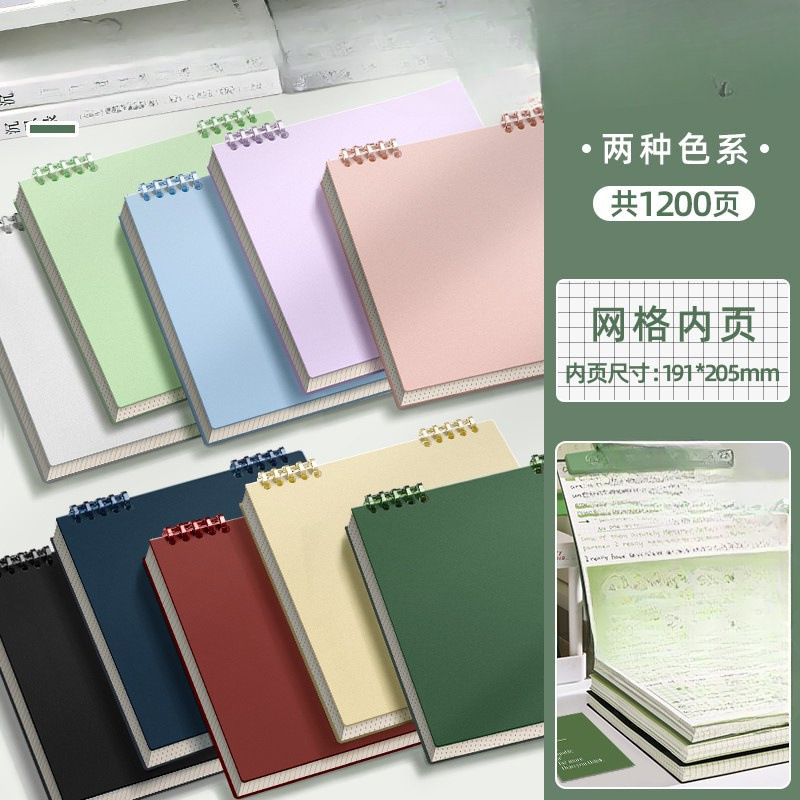 High-Looking Notebook, Retro Square Loose-Leaf Notebook, Flip-Up Loose-Leaf Notebook, Detachable