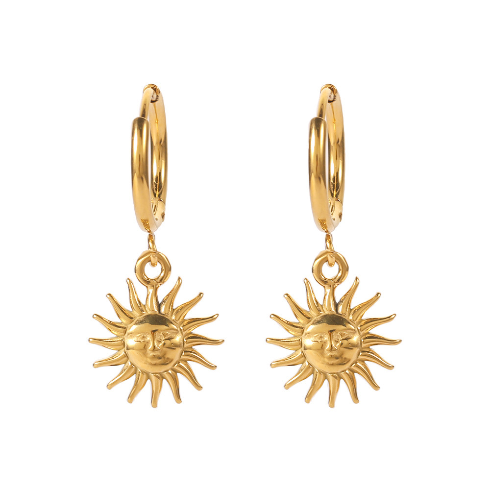 1 Pair Simple Style Classic Style Solid Color Plating Titanium Steel Drop Earrings display picture 4