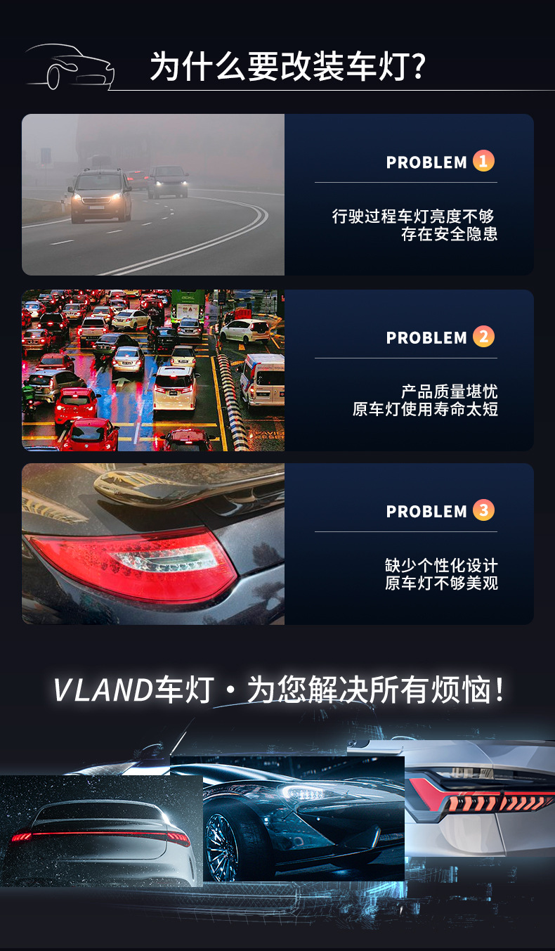 Modified car light vland is suitable for Toyota Hellux lens headlight car led headlight total from 2021 to now
