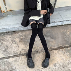 過膝襪子女日系jk黑色顯瘦小腿襪秋冬加厚保暖護膝美腿過膝襪