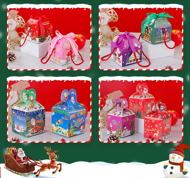 【现货包邮】圣诞苹果盒平安夜包装盒圣诞节礼品纸盒平安果创意盒详情11