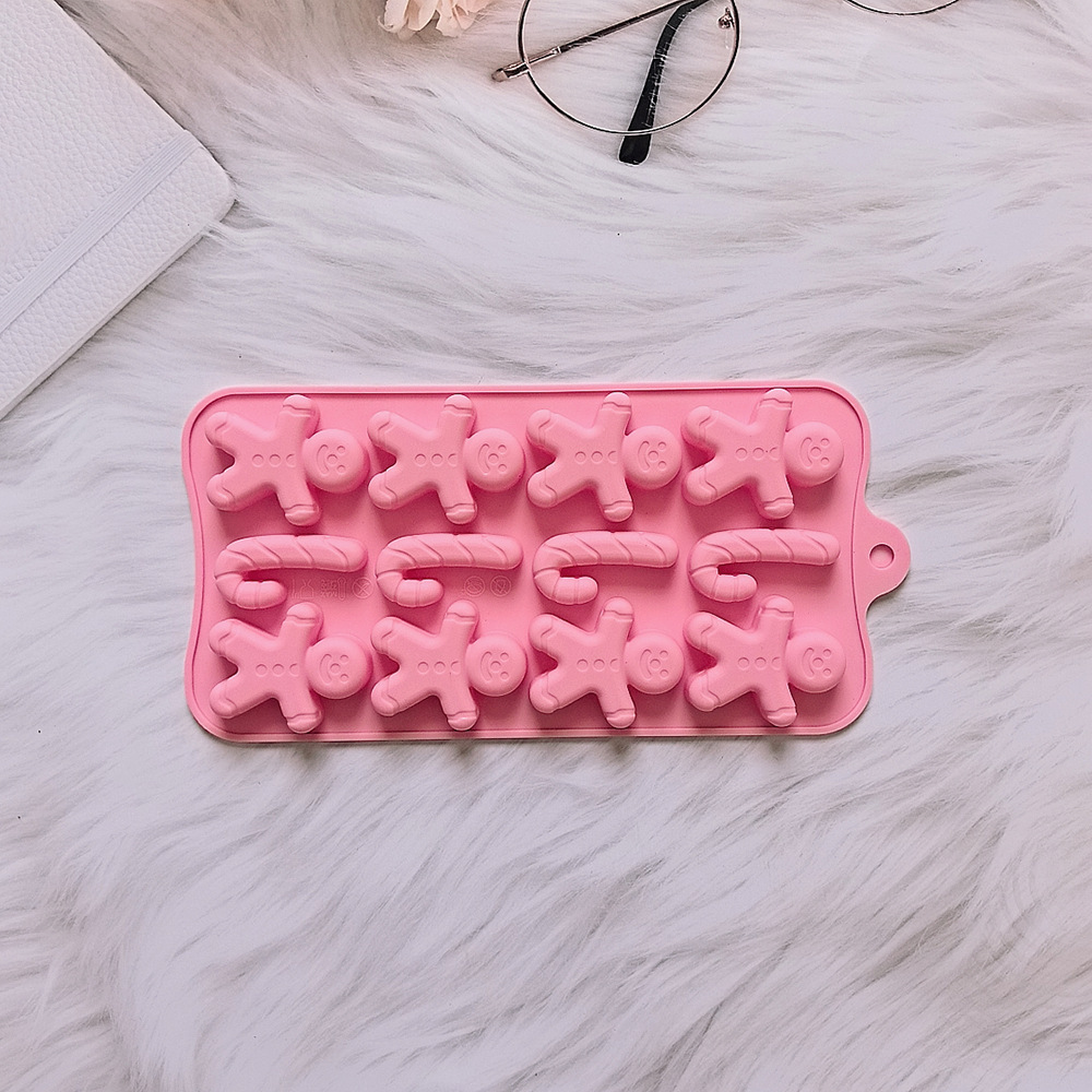 12 galletas de jengibre hombre chocolate 674 galletas molde de silicona dulces pudín molde de postre pastel para hornear