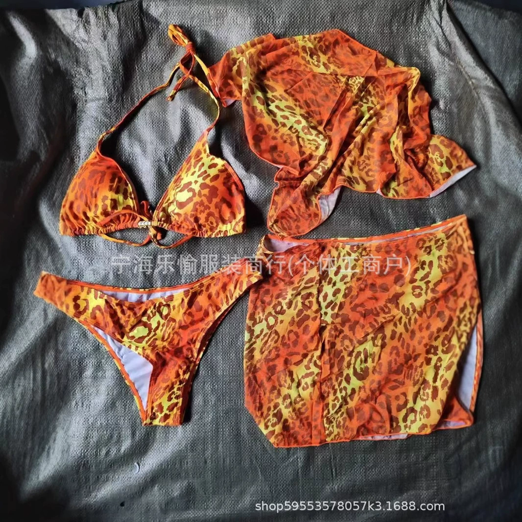 Купальник Shein, пляжное повседневное бикини, европейское и американское сексуальное бикини, купальник Amazon, комплект из двух предметов, трансграничный хит