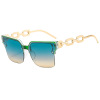 Chain, retro sunglasses, glasses, cat's eye, European style