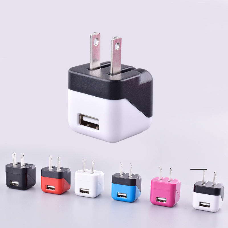 5V1A Mobile Phone Charger USB Foldableing Foot American Standard Charger Mini Portable Mobile Phone Wall Charger