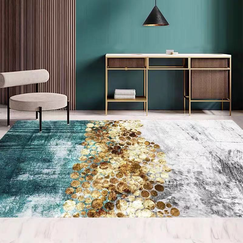Alfombra de terciopelo cristalino para sala de estar, alfombra de mesa de centro de fácil cuidado, alfombra de área grande de cobertura total para uso doméstico, ideal para dropshipping transfronterizo en Temu.