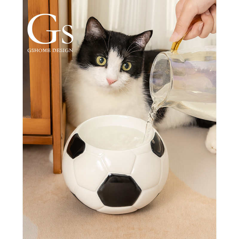 Tacos de cerámica creativos para gatos con pies altos y boca plana para proteger la columna cervical contra derribarse de gran calibre para beber agua para mascotas Tacos de arroz para gatos y perros