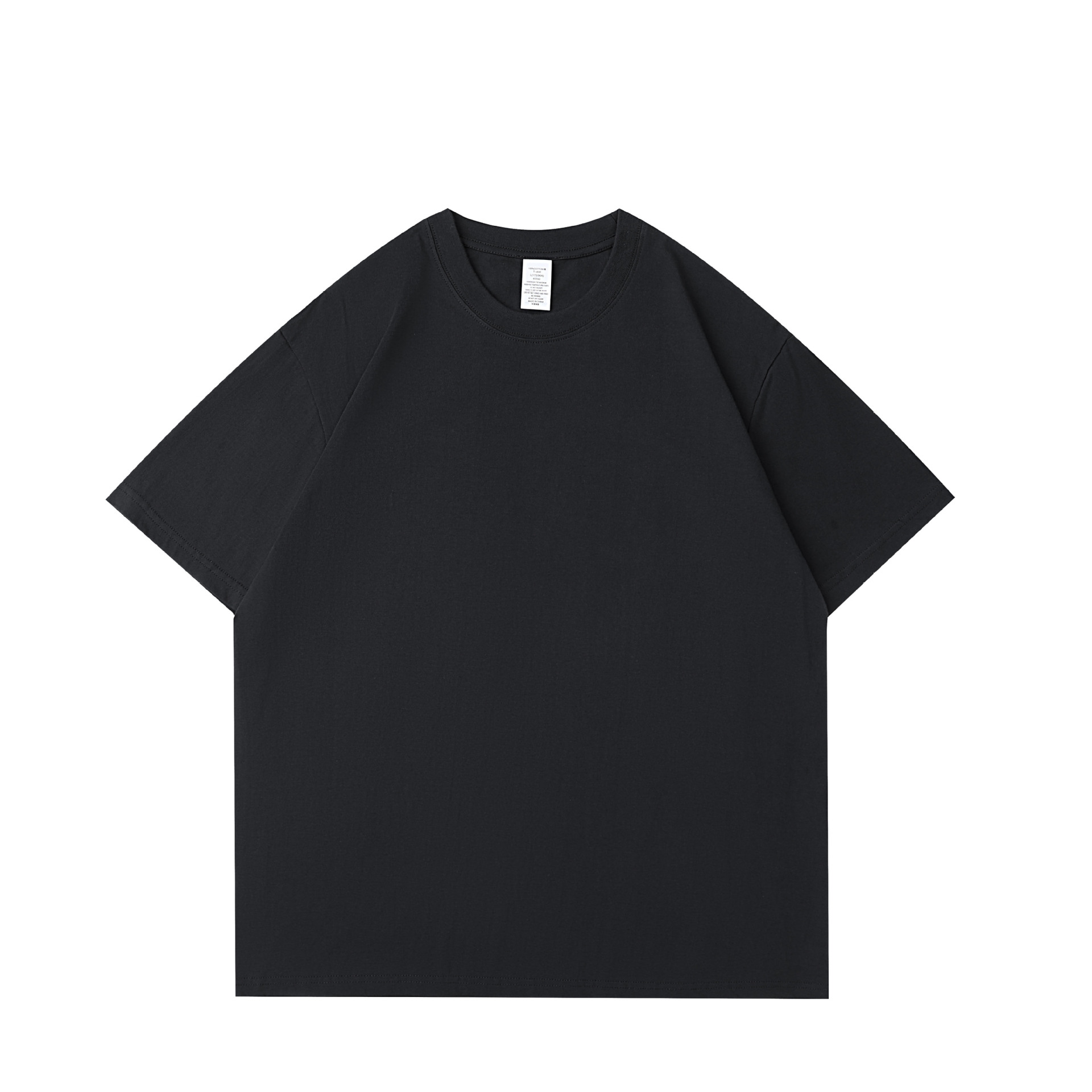 夏の230グラムの重いポンドの純綿の半袖のtシャツの男性の丸首のゆったりした純色の底のシャツのファッションのブランドのtシャツの光板の卸売り