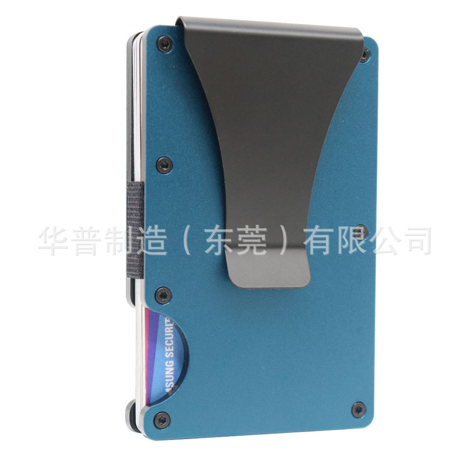 Cartera metálica antirrobo y antimagnética RFID para tarjetas de crédito, de fábrica, en stock en Amazon, de alta demanda, con opción de personalización de logotipo.