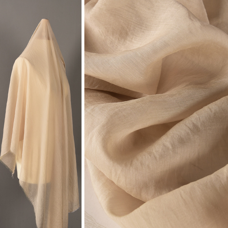 Light and Thin Beige Silk Cotton Fabric Tencel Cotton Soft Lining Han Dynasty Cheongsam Bottoming Skirt Mulberry Silk Fabric Light and Thin Beige Silk Cotton Fabric Tencel Cotton Soft Lining Han Dynasty Cheongsam Bottoming Skirt Mulberry Silk Fabric