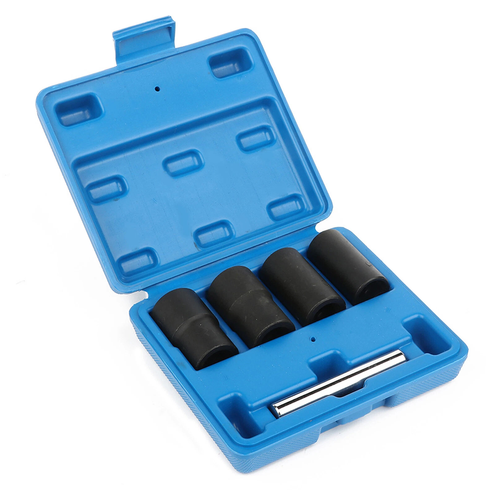 Chrome-Molybdenum Steel 6-Piece Set of Anti-Loosening Socket Tools, Spiral Anti-Loosening Socket, Anti-Loosening Socket Nut Extractor Cr-Mo