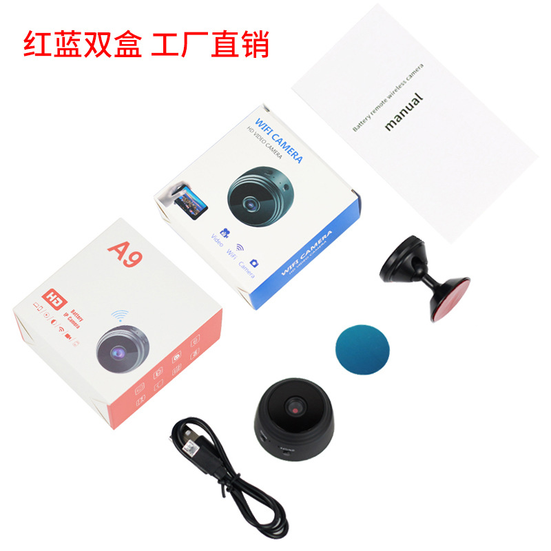 Cámara de seguridad para el hogar A9, inalámbrica, de alta definición, inteligente, wifi, control remoto, 1080p, visión nocturna, cámara de acción