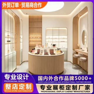 国外定制化妆品展示柜玻璃展示柜彩妆柜样品展示柜产品展示柜展柜