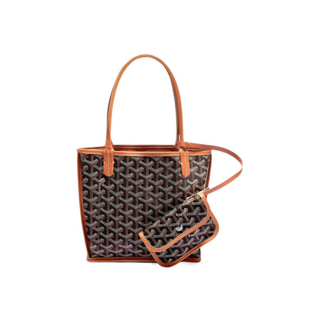 Обновленная сумка Goyard Goya charterma MINI shopping bag TOTE собачий клык чемодан ручной хват плечевой таск aмеля