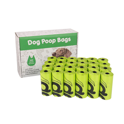 New large size 27.5*35cm pet garbage bag cute pet portable outdoor poop bag