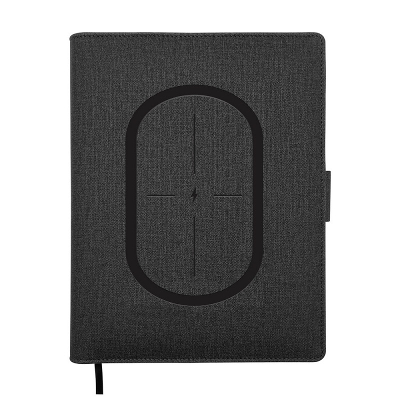 笔记本8000毫安充电宝无线充记事本商务办公本子_黑色