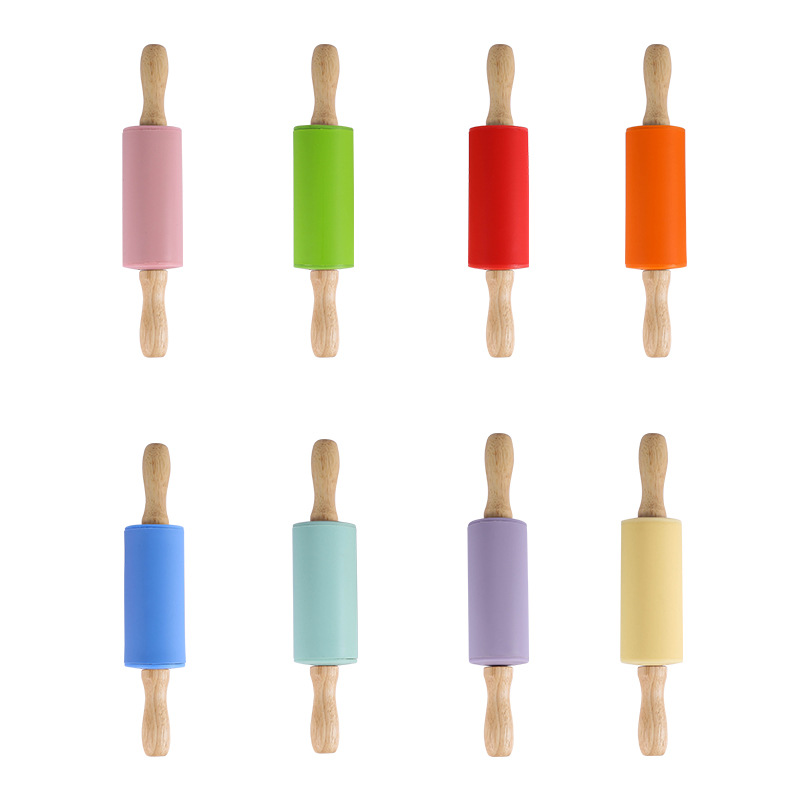 Rodillo de Madera Maciza de Grado Alimenticio Xuanjun con Silicona para Uso Doméstico, Tamaño Mediano y Pequeño, Rodillo para Harina, Color Personalizable, Disponible para Venta al por Mayor. image 7