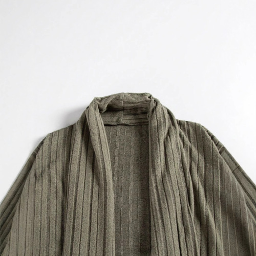 Women's 2025 European and American Autumn/Winter Long-Sleeve Solid Color Loose Open-Front Coat