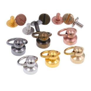 Brass with ring Heshang head with ring nipple nail pure copper handle Heshang head handmade luggage leather hardware accessories