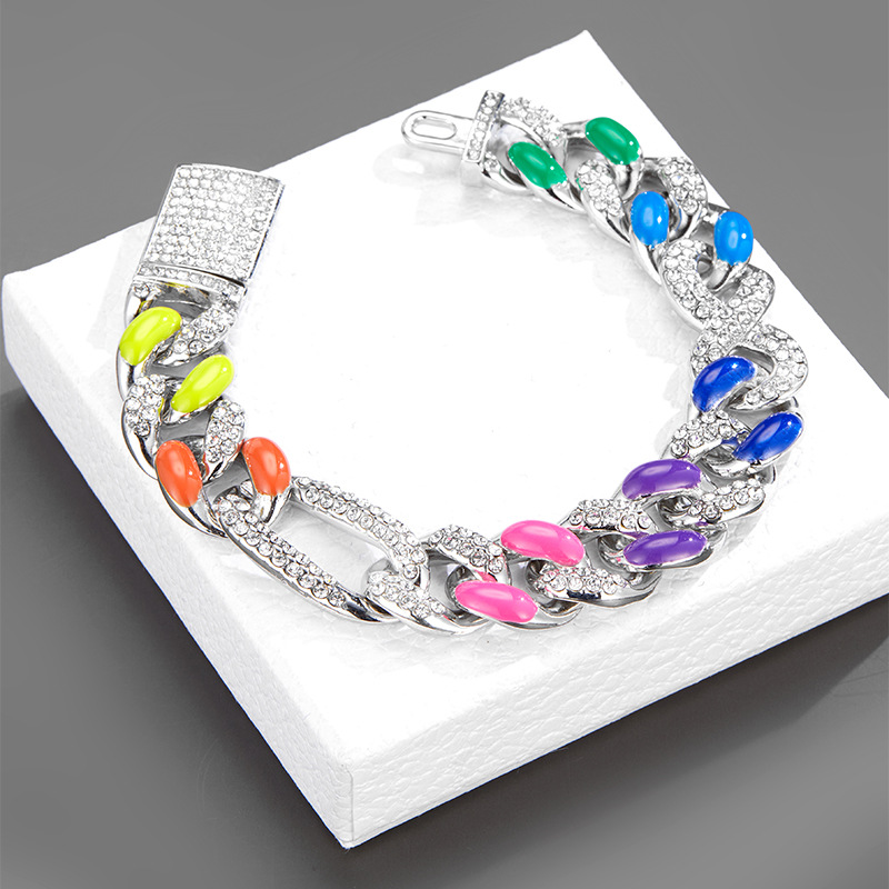 Cuban Chain Necklace Creative Personalized Octagonal Oil Drop_voghion.com