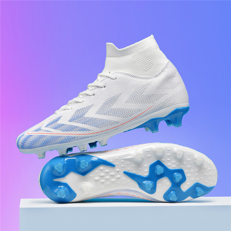 Zapatos de Fútbol de Caña Alta TF de Caucho Ligero para Césped Artificial y Tierra Dura