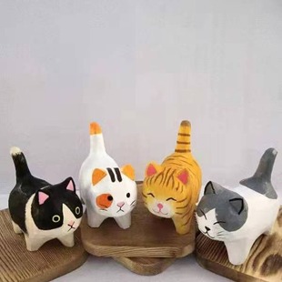 Creative wood carving animal hand-carved stationery factory direct sale desktop decoration for friends birthday gift travel