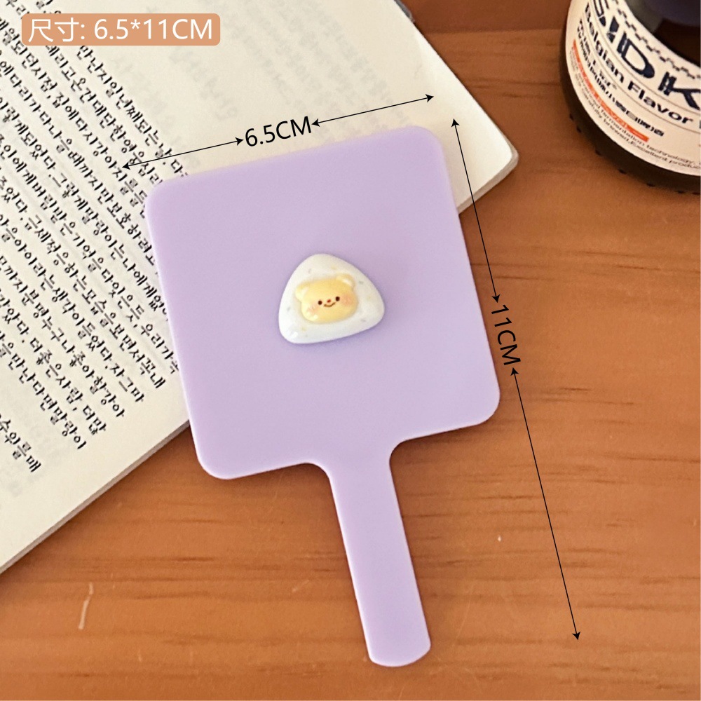 Nuevo espejo de maquillaje mini creativo espejo de oso lindo espejo de mango de corazón de niña de alto valor con espejo pequeño