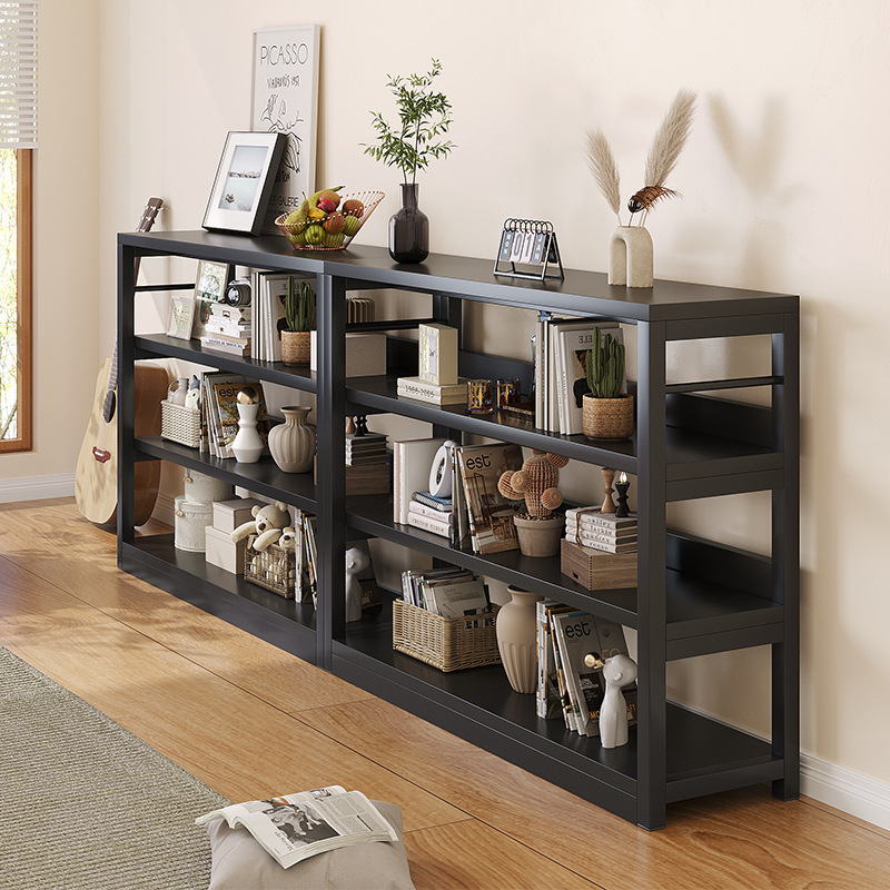 Estante de sala de estar Estante de piso Estante de almacenamiento multicapa Estante de exhibición para el hogar Estante de almacenamiento integrado contra la pared Gabinete bajo