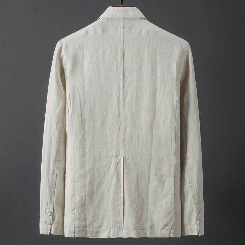 Solid Color Linen Suit for Men, Spring and Summer, Slim Fit, Casual Business, Thin and Breathable Single-Breasted Jacket, Comfortable Outerwear for Young and Middle-Aged Men Solid Color Linen Suit for Men, Spring and Summer, Slim Fit, Casual Business, Thin and Breathable Single-Breasted Jacket, Comfortable Outerwear for Young and Middle-Aged Men