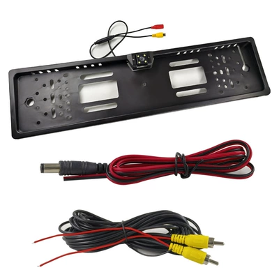 Ccd High-Definition Night Vision Ahd License Plate Frame Rear View Reversing Image Car Camera License Plate Frame Car Camera (Vehicle camera) - a-set-of-4-lights-european-frame