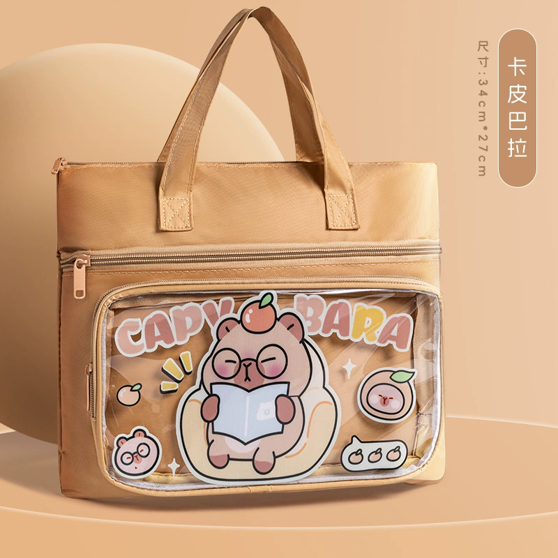 Симпатичная сумка для репетиторства для учащихся начальной школы, сумка для ручек, сумка для книг, сумка для документов из ткани Оксфорд для мужчин и женщин, сумка для репетиторства большой вместимости