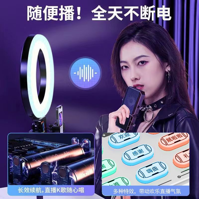 P15 Live Streaming Sound Card Kit: Influencer-Quality Kuaishou Livestreaming Equipment – Microphone Set with Phone and Computer Stand
