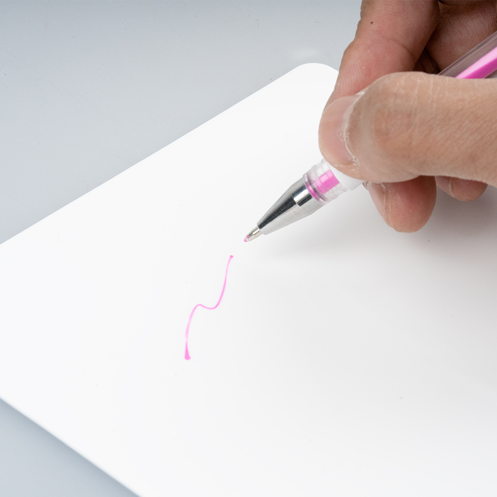 厂家批发记号笔粉色马克笔定点划线笔 白色记号笔详情13