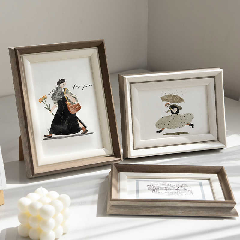 Modern Light Luxury 7inch Creative Personalized Table Setting Photo Printing into Photo Frames 8inch Children's 10-Photo Custom Framing