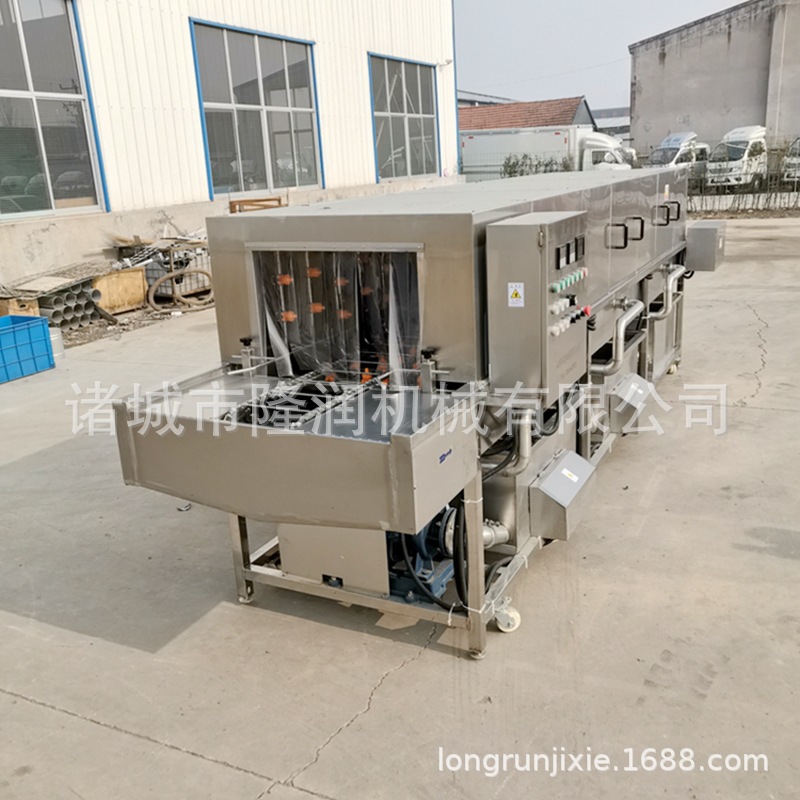 厂家供货全自动洗筐机 高压喷淋隧道式去油污塑料周转筐清洗机