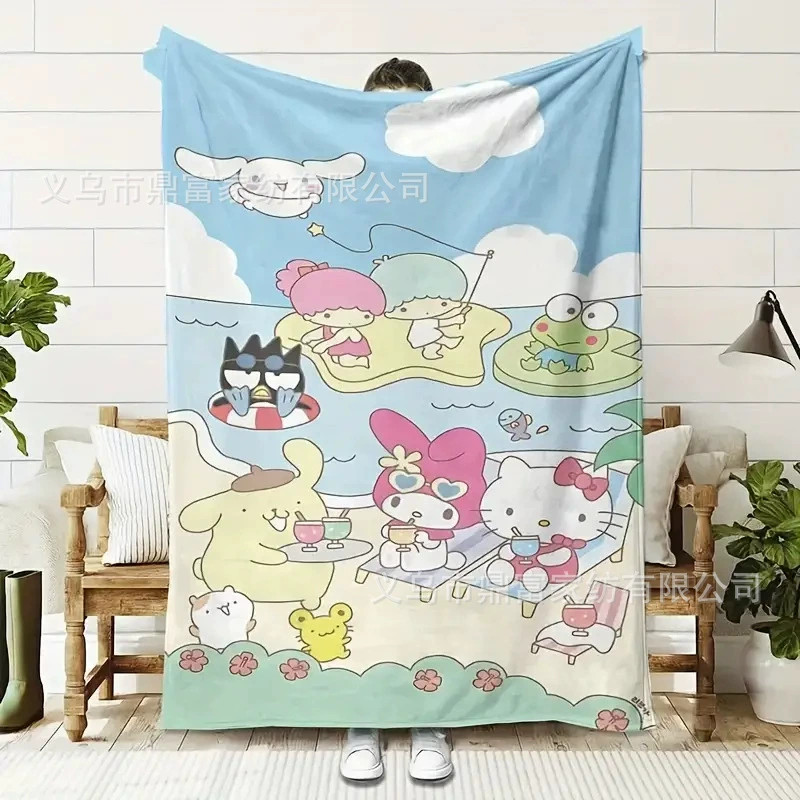 Sanrio, мультяшная фланелевая одеяла для сна, детский диван