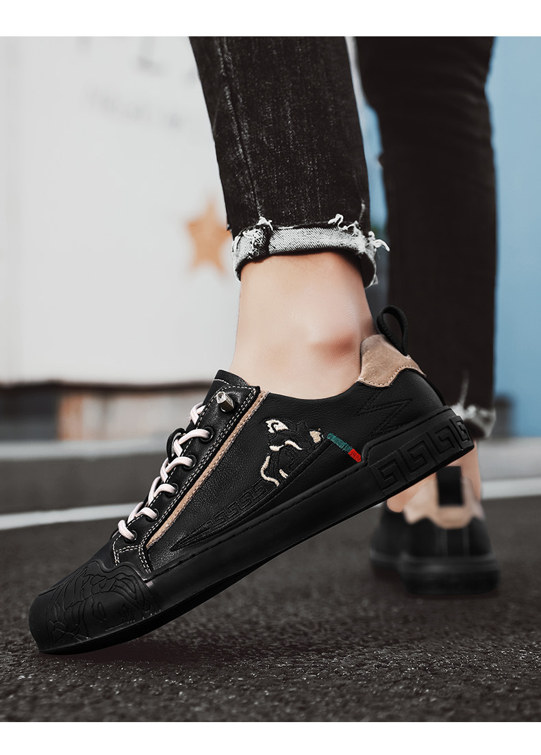 Scarpe da uomo in morbida pelle nuove scarpe da ginnastica casual autunnali e invernali ricamate alla moda tutte le partite con piedini pigri_voghion.com