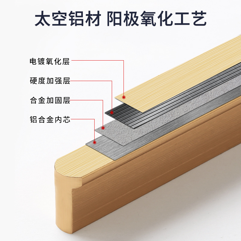 Solid Aluminum Alloy Dresser Handle T-shaped Round Head Cabinet Drawer Pull Black Modern Minimalist Luxury