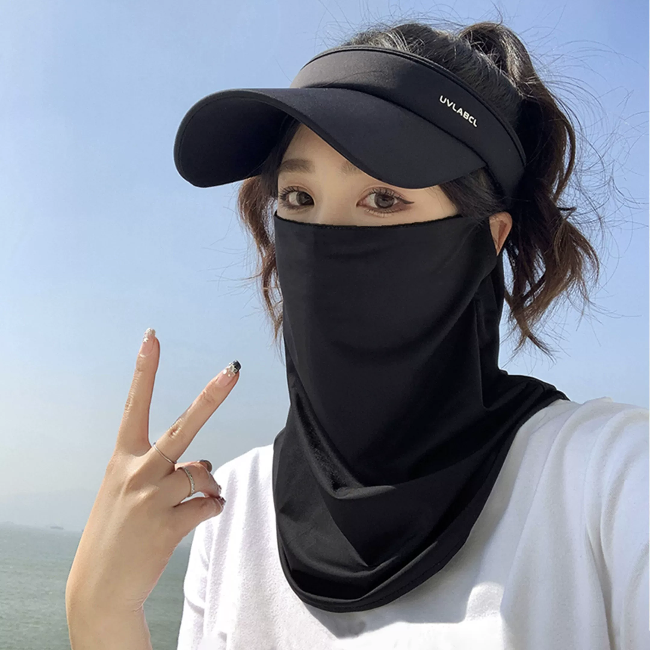 Солнцезащитная маска Вуаль Ледяная Шелковая Маска Защитная маска для верховой езды Блокирующая УФ