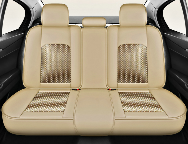 2025 New All-Inclusive Nappa Leather Ice Silk All-Season Car Seat Cushion