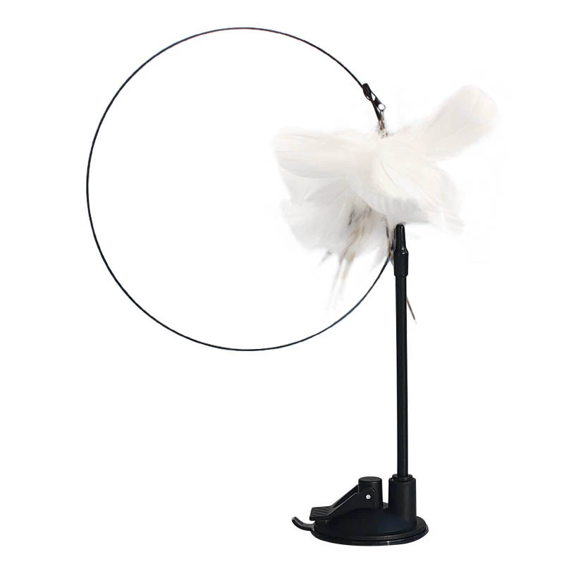 Cat teasing cat stick feathers with bell new suction cup into a kittens steel filament lazy self -hi cat toy teasing cat stick 6